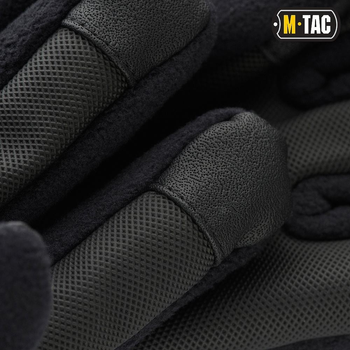 Тактические перчатки M-Tac Fleece Thinsulate Black,Зимние военные флисовые перчатки,Теплые стрелковые перчатки, XL