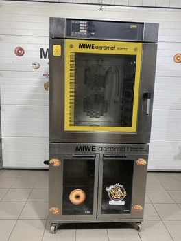 Хлебопечь конвекционная Miwe Aeromat 8.64 T Dus с вытяжным зонтом на 8 уровней 60 х 40 см с расстоечным шкафом Б/У