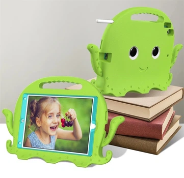 Противоударный детский чехол STR EVA для iPad Air 2 (9.7 дюймов) осьминог Green