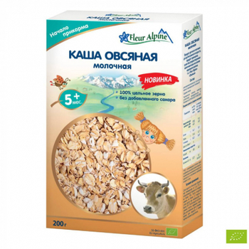 Дитяча каша Fleur Alpine молочна Organic Вівсяна 200 г (4006303005601)