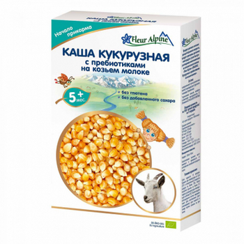 Дитяча каша Fleur Alpine на козячому молоці кукурудзяна з пребіотиками 200 г (4006303001641)