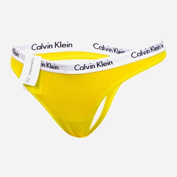 Majtki stringi damskie bawełniane Calvin Klein Underwear 0000D1617E S Zółte (8719855416622)