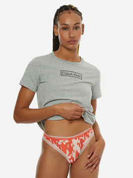 Majtki stringi damskie Calvin Klein Underwear 000QD3763E13R M Różowe/Czerwone (8719855430543)