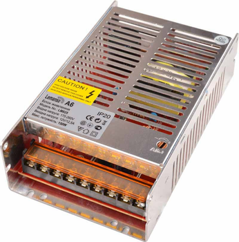 Блок питания металл для светодиодной ленты 150W 12V IP20 165x99x44mm LEMANSO LM825 12V/12.5A