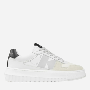 Sneakersy damskie na platformie Calvin Klein Jeans YW0YW01046 03A 40 (9US) Białe (8720109057980)