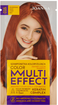 Фарбувальний шампунь Joanna Multi Effect Color 015 Полум'яний рудий 35 г (5901018015251)