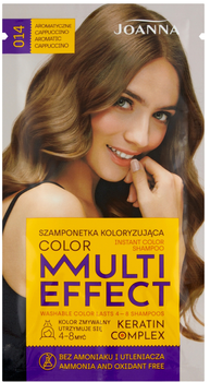 Szamponetka koloryzująca Joanna Multi Effect Color 014 Aromatyczne Cappuccino 35 g (5901018015244)
