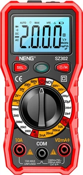 Мультиметр Aneng SZ301 вимірювання: V, A, R, C (YT32082)