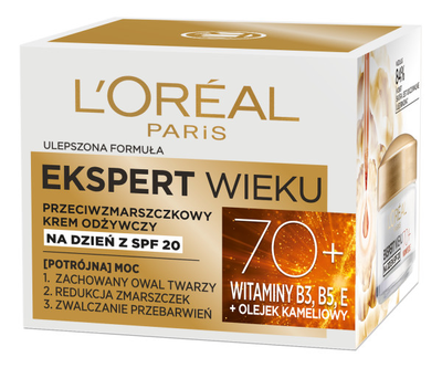 Krem odżywczy L'Oreal Paris Ekspert Wieku 70+ przeciwzmarszczkowy na dzień 50 ml (3600523408931)