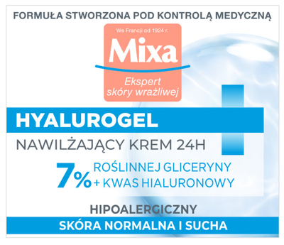 Krem lekki MIXA Hyalurogel intensywnie nawilżający 50 ml (3600550826265)