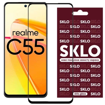 Защитное стекло SKLO 3D для Realme C55 / C71 Черный