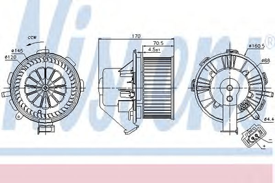 Вентилятор салона Nissens (87106)