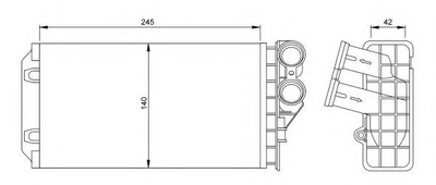 Радіатор пічки NRF (54251)