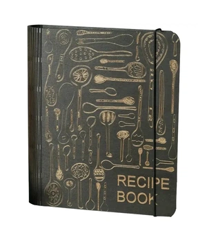 Книга "Recipe book" для записи кулинарных рецептов кулинарный блокнот с принтом Ложки А5 22.5х17 см (NB-113-2)