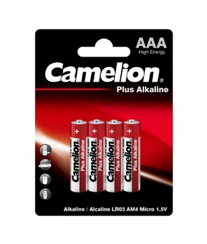 Батарейка CAMELION Plus ALKALINE AAA/LR03 BP4 4шт C-11000403