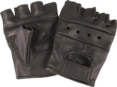 Перчатки кожаные без пальцев MIL-TEC 12517002 L Black (2000980513857)