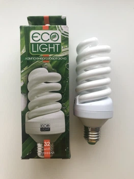 Енергозберігаюча лампа ECO LIGHT 32W 32Вт E27 4000К біле нейтральне денне світло -art.00147