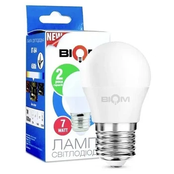 Світлодіодна лед LED лампа 7W 7Вт Е27 кулька 4500К нейтральне біле денне світло -art.00147