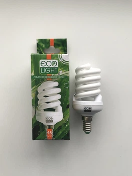 Енергозберігаюча лампа ECO LIGHT 15W 15Вт E14 4000К біле нейтральне денне світло art.00137