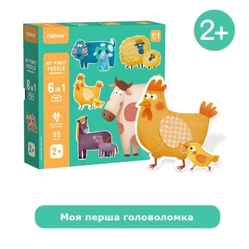 Мои первые пазлы "Mum&Baby" 6в1 от Mideer