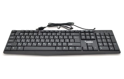 Клавіатура Merlion kb-alfa usb, довжина кабелю 135см, (Eng/Укр/Рус), (460х158х33 мм) Black, 104к