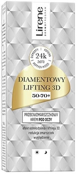 Krem pod oczy Lirene Diamentowy Lifting 3D przeciwzmarszczkowy 50-70+ 15 ml (5900717076952)