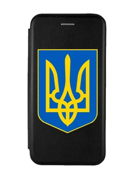 Чехол-книжка с рисунком для Samsung Galaxy A34 5G/A346 Черный :: Тризуб Украина (принт 256)