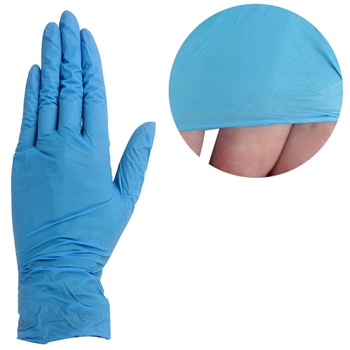 Перчатки нитриловые без талька Medicom SafeTouch Advanced Blue S 100 шт (8718007900149) (0130224)