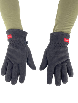 Тактичні зимові теплі рукавички з відкидними пальцями на флісі, багатоцільові рукавички M Чорні