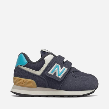 Buty sportowe chłopięce na rzepy New Balance 574 IV574MS2 21 Granatowe (195173119243)