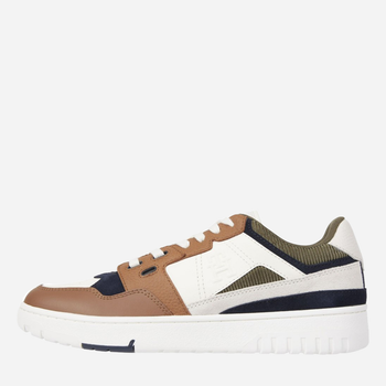 Sneakersy męskie skórzane Tommy Hilfiger FM0FM04794GTU 44 (11US) Brązowy/Biały (8720645234289)