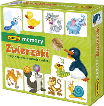 Gra planszowa Adamigo Memory Zwierzaki (5902410007370)