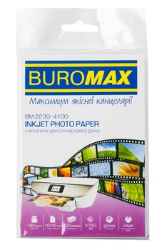 Фотобумага глянцевая, 10х15 см, 180 г/м², 100 л. (BM.2230-4100)