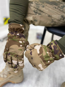 Тактичні зимові рукавички Soft Shell Tactical Gloves Multicam S