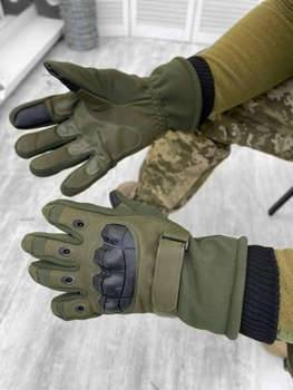 Тактичні зимові рукавички Tactical Gloves Olive L