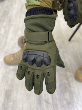 Тактичні зимові рукавички Tactical Gloves Olive S