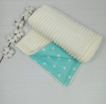 ПДетский плед с вшитым утеплителем 80х100 a.l.babybox Мятный