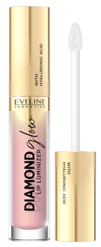 Блиск для губ Eveline Cosmetics Diamond Glow Lip Luminizer з гіалуроновою кислотою 03 Caramel Ice Cream 4.5 мл (5903416033677)