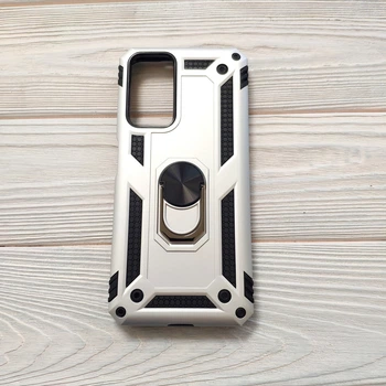Чехол Armor для Xiaomi Redmi Note 12S противоударный c кольцом Серебро