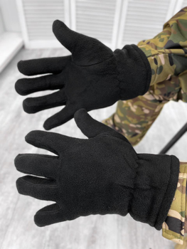 Тактичні рукавички флісові двошарові Tactical Gloves Black XL