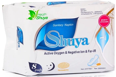 Прокладки гігієнічні нічні Shuya Health Anion Sanitary Napkin 8 шт (6910181209311)