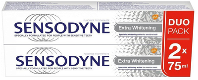 Pasta do zębów Sensodyne Extra Whitening z fluorkiem 2x75 ml (5054563078025)