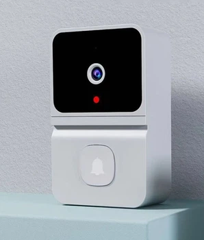 Умный дверной звонок Tuya беспроводной видеозвонок с камерой, Wi-Fi, домофон Белый