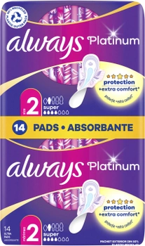 Wkładki higieniczne Always Platinum Super 14 szt (8001090444998)