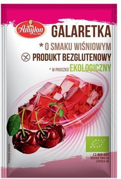 Galaretka o smaku wiśniowym Amylon Bio Bezglutenowy 40 g (8594006668316)