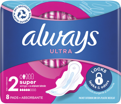 Гігієнічні прокладки Always Ultra Super Plus (Розмір 2) 8 шт (4015400403845)