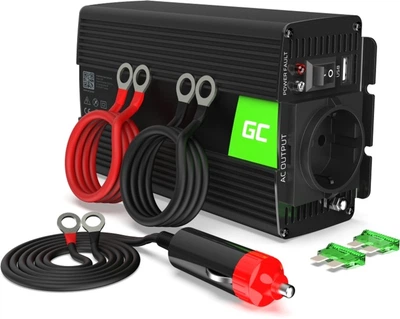 Інвертор Greencell 12В/230В 500Вт/1000Вт Чиста синусоїда (INV16)