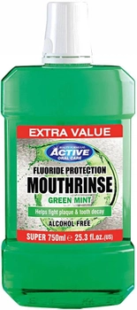 Ополіскувач для порожнини рота Beauty Formulas Active Oral Care Fluoride Protection Green Mint Mouthwash 750 мл (5012251012126)
