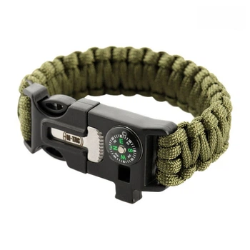 Браслет паракорд M-Tac з компасом Large Olive