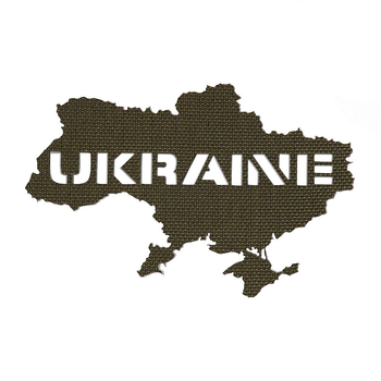 Нашивка M-Tac Ukraine (контур) Сквозная Laser Cut